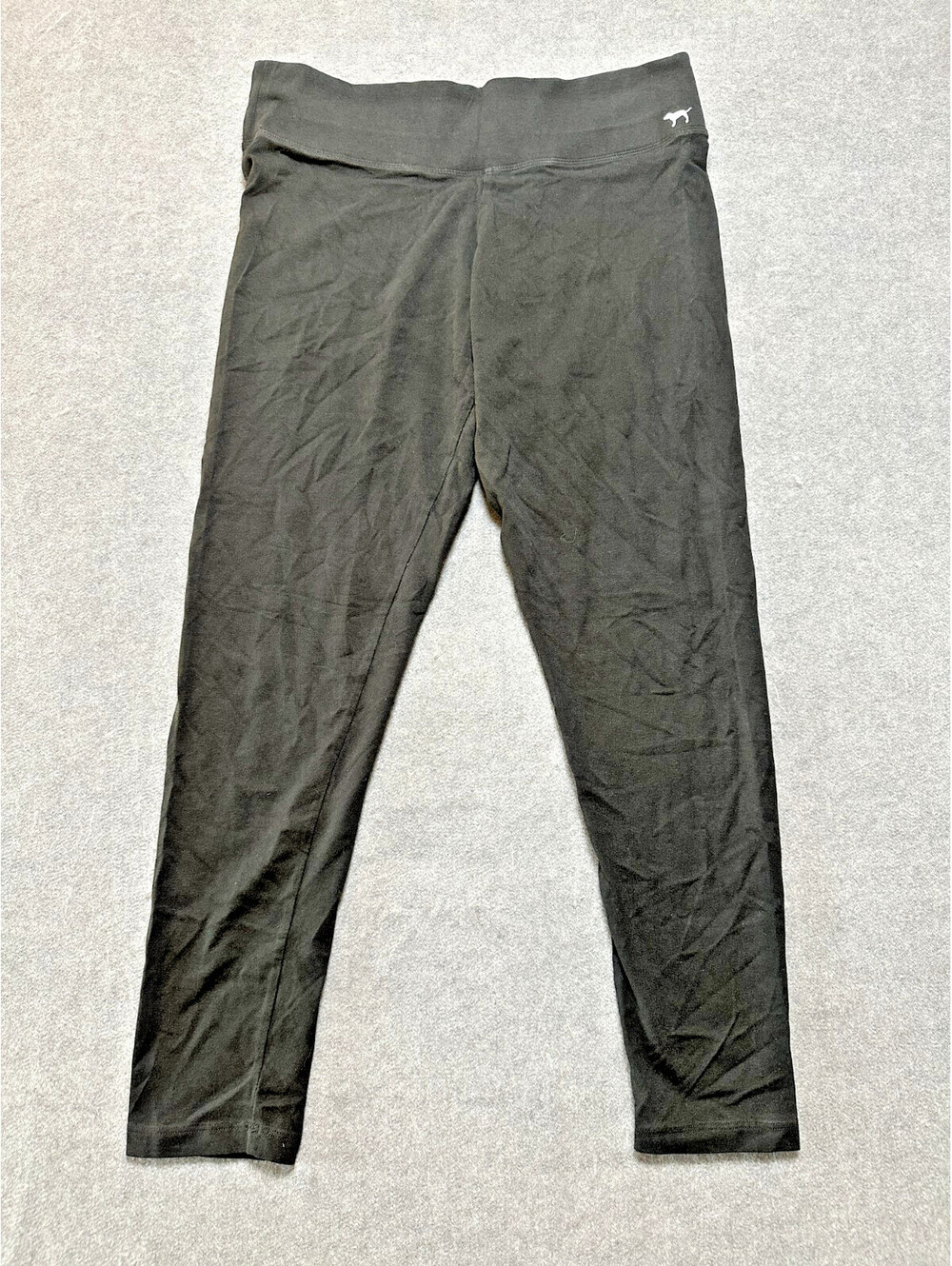 PINK Victorias Secret Cropped Yoga Leggings Black Womens L